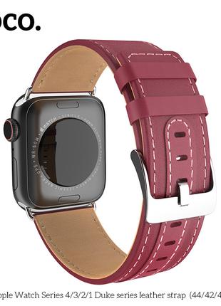 Кожаный ремешок для Apple Watch Series 4 HOCO Duke series WB04...