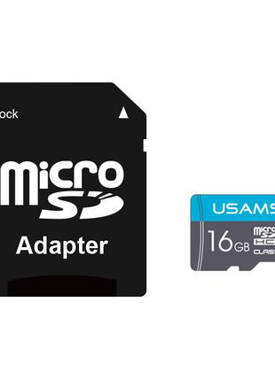 Карта памяти Micro SDHC с адаптепом USAMS High Speed TF Card 1...