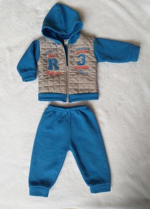 Тёплый костюм для малыша 1 годик (74 размер)