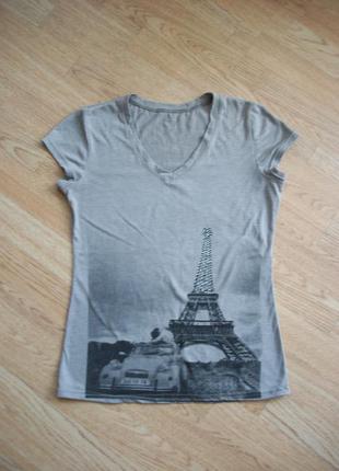 Модная футболка в принт (4039)