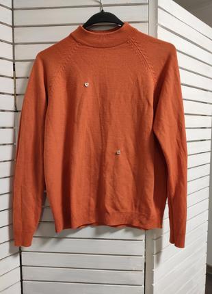 Кофта оранжевая 44 размер осенняя  / свитер женский