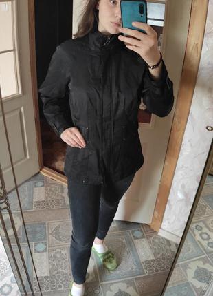 Вітровка плащ куртка весняна чорна 46 розмір жіноча