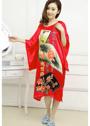 Шелковое платье кимоно цветы японии