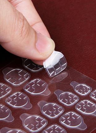 Двусторонний прозрачный гель- клей стикеры для накладных ногтей