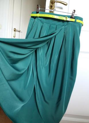Продаю зеленую юбку миди на 46-48 размер