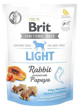 Лакомство для собаки Brit Snack Light кролик с папайей 150г