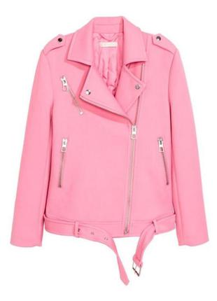 Розовая куртка косуха(без пояса и штрипок)