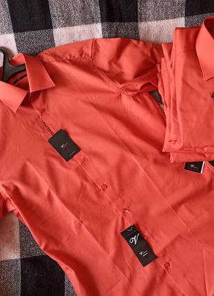 Рубашка мужская коралового цвета venti 40, 41,44, 45