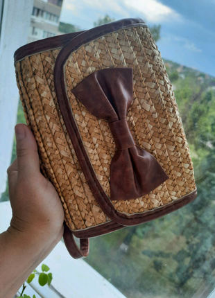 Соломенная сумочка через плечо клатч из Германии