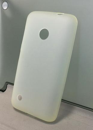 Чехол для Nokia Lumia 530 накладка бампер противоударный белый