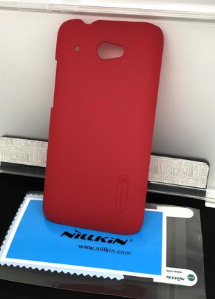 Чехол для HTC Desire 601 наклакдка Nillkin +пленка красный