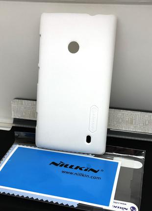 Чехол для Nokia Lumia 520, Lumia 525 накладка Nillkin и пленка...