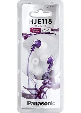 Наушники Panasonic HJE118 мр3 вакуумные фиолетовые violet