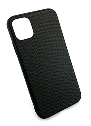 Чехол на iPhone 11 накладка бампер противоударный Carbon Silic...