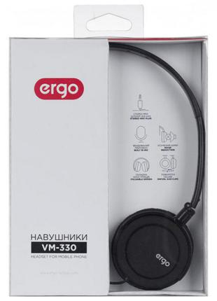 Наушники ERGO VM 330 Black черные