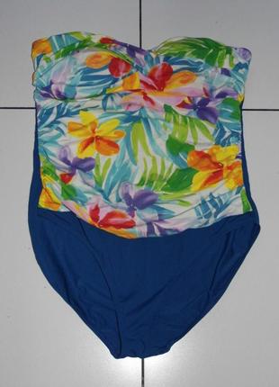 Цельный купальник -тропические цветы  - m&s uk 18 - c