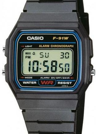 Часы наручные мужские Casio F-91W-1YER (модуль №593)