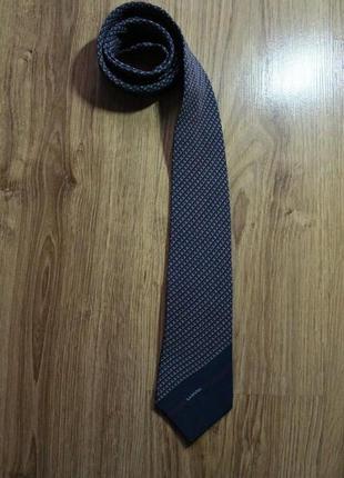 Винтажный редкий шелковый галстук ручная работа lanvin париж ф...