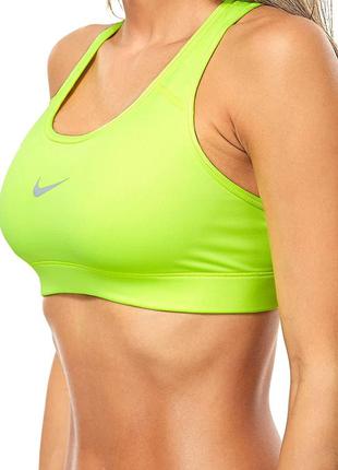 Яскравий шикарний неоновий спортивний топ бра nike
