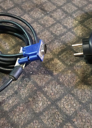 Кабель живлення і VGA
