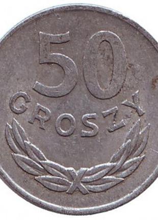 Монета 50 грошей. 1950-90 год, Польша. (В)