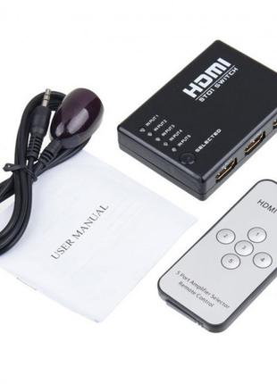 HDMI Switch 5 port HDMI (5xHDMI-1xHDMI) c пультом
