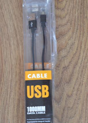 Кабель E-cable USB - micro USB Braided Series черный 1 м