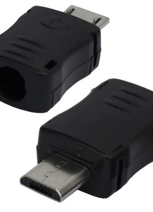 Штекер miсro USB (к Samsung) , под шнур, пластик