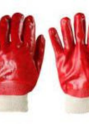 Перчатки рабочие красные МБС (маслобензостойкие)