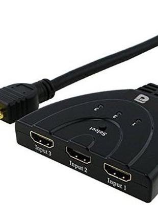 Smartex Switch HDMI 3x1 с переключателем