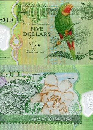 Фиджи / Fiji Islands 5 Dollars (2013) Pick 115 UNC серия FF
