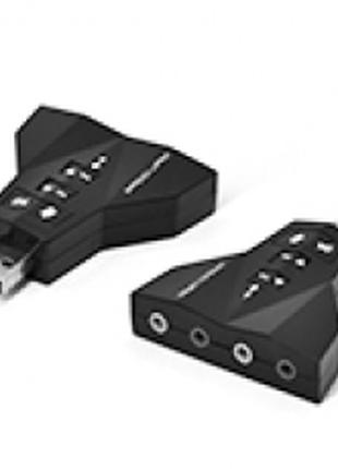 Контроллер USB-sound card (7.1) 3D sound (Windows 7 ready), Bl...