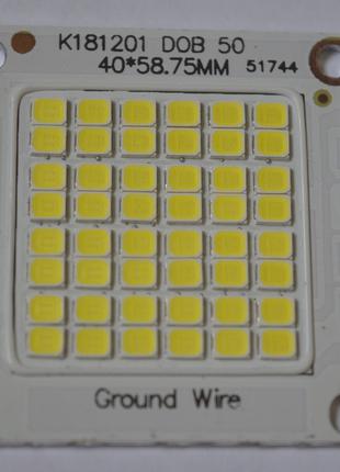 Светодиодная матрица для прожектора с IC драйвером 50 Вт, 6000...