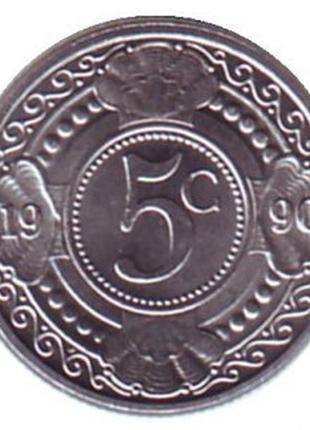 Цветок апельсинового дерева. Монета 5 центов, 1989-2012 год, Н...