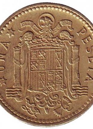 Монета 1 песета. 1963,66,75 год, Испания.(Г)