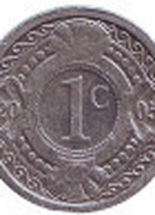 Цветок апельсинового дерева. Монета 1 цент. 1989-2008 год, Нид...