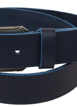 Мужской кожаный ремень под джинсы Skipper 1088-38 синий 3,8 см
