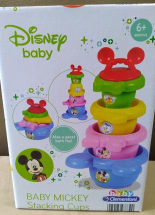 Пирамидка-пасочки Микки Disney Baby Clementoni Mickey Stacking Cu