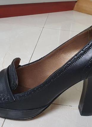 Чёрные кожаные туфли braska, 36-й размер