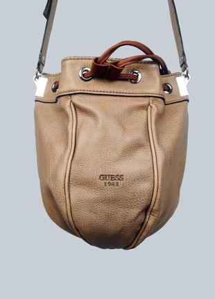 Женская сумка на плечо, бежевая, guess (оригинальная)