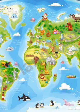 Пазлы Castorland Карта мира, 40 элементов maxi