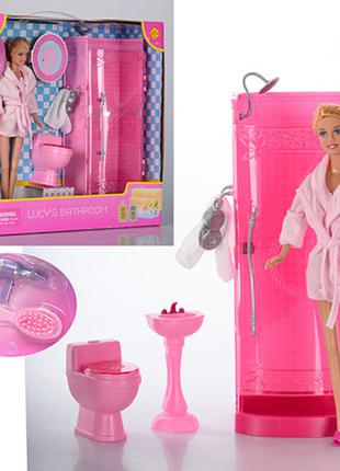 Лялька типу Барбі Defa 8215 з меблями "Ванна кімната"