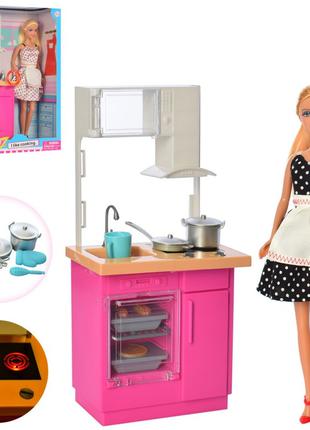 Мебель Кухня с куклой, световые эффекты DEFA 8439-BF