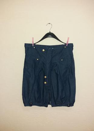 Джинсовая юбка " pari line " с высокой талией 48,50 размер