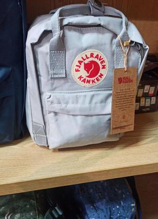 Рюкзак канкен міні, fjallraven kanken mini, серый, мини, сірий