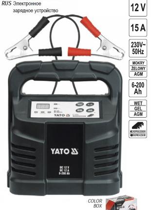 Зарядное устройство YATO Польша для аккумулятора 12V 15А 6-200...