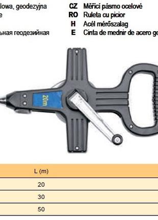 Рулетка Польша сталь геодезическая 20 м VOREL-13200