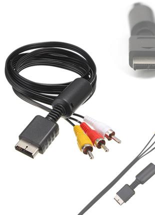 Композитный RCA AV кабель для Sony PlayStation 2, видео + 2 аудио