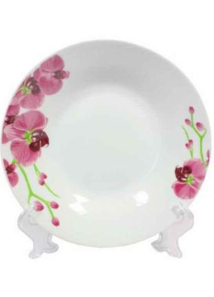 Набор керамических тарелок "Орхидея" (d-17,5 см, 12 шт в упако...