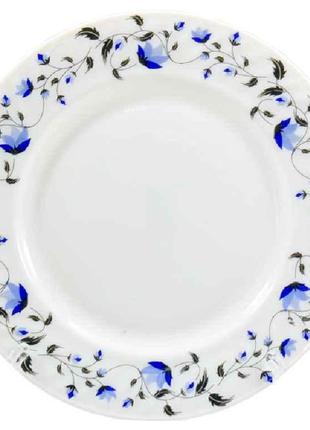 Обідні тарілки 20 см Синій гілок (6 штук у наборі) JLX075/S "L...